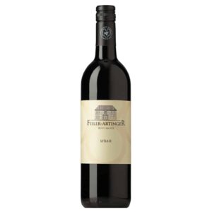 Feiler-Artinger Syrah – Flaschenabbildung | WeinWerkstatt Flasche Feiler-Artinger Syrah – kräftiger Rotwein aus Rust mit klassischem Etikett und Naturkorkverschluss