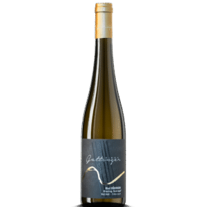AT-GA-R-SM-Ried-Hohereck | WeinWerkstatt Flasche Simon Gattinger Riesling Smaragd Ried Höhereck 2023 – Wachau DAC Weisswein mit schwarzem Etikett und goldener Kapsel